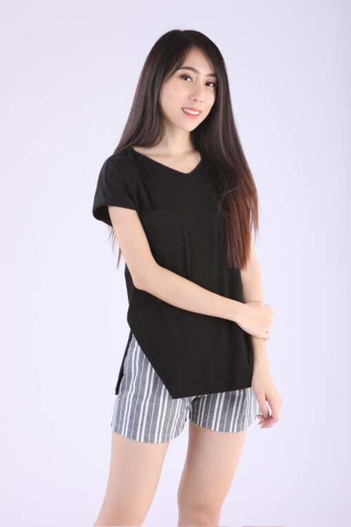 QUẦN NGẮN LINEN SỌC