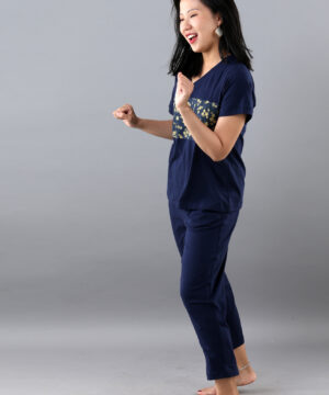 Bộ cổ tim cơ bản xanh đen dài