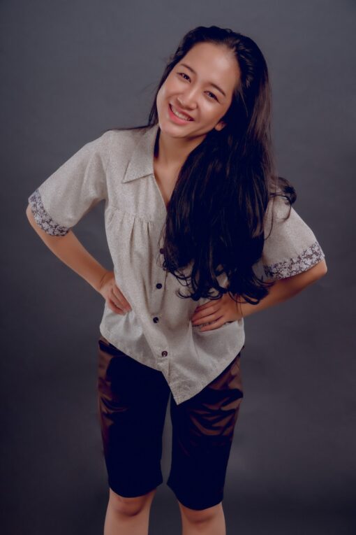 Bộ tay lỡ hoa nhí kem