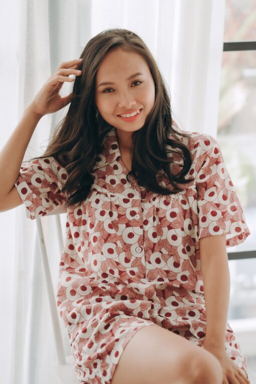 Bộ tay lỡ hoa lá đỏ rượu