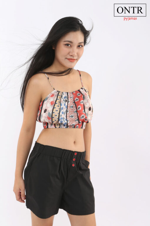 Bộ hai dây crop top họa tiết Nhật Free Size