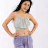 Bộ hai dây crop top xanh tím Free Size