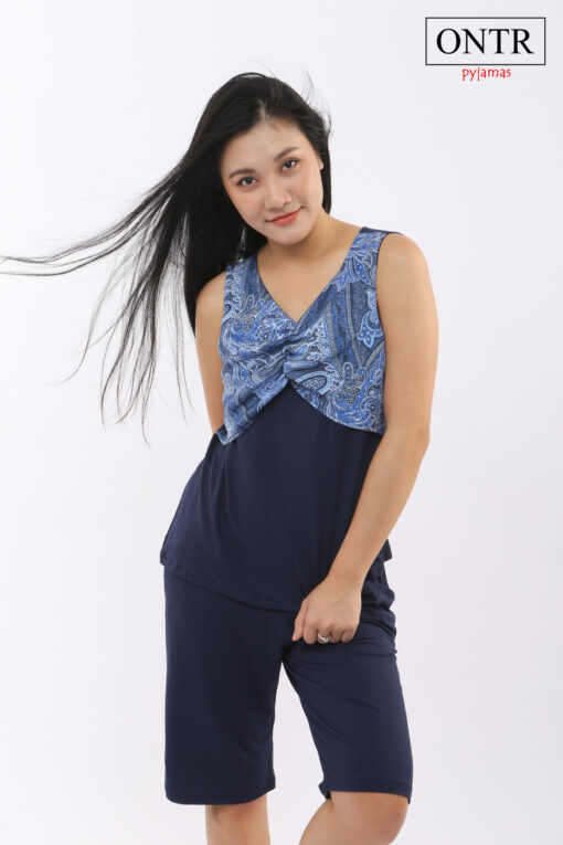 Bộ nơ ngực xanh dương lửng